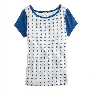 J.Crew Vintage cotton cap-sleeve tee in dot